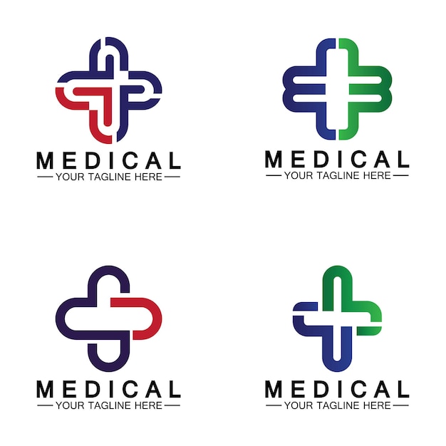 Croix Médicale Et Modèle De Vecteur De Logo De Pharmacie De Santé