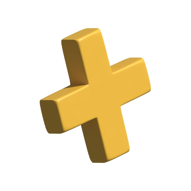 une croix en or sur fond blanc