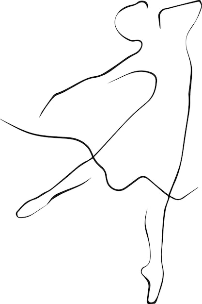 croquis de ballerine minimaliste