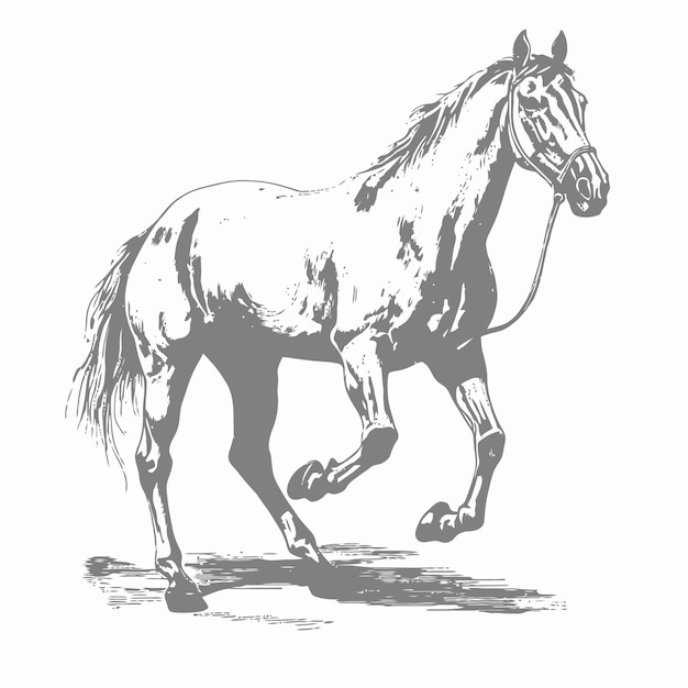 Croquis de cheval Illustration dessinée à la main d'un cheval