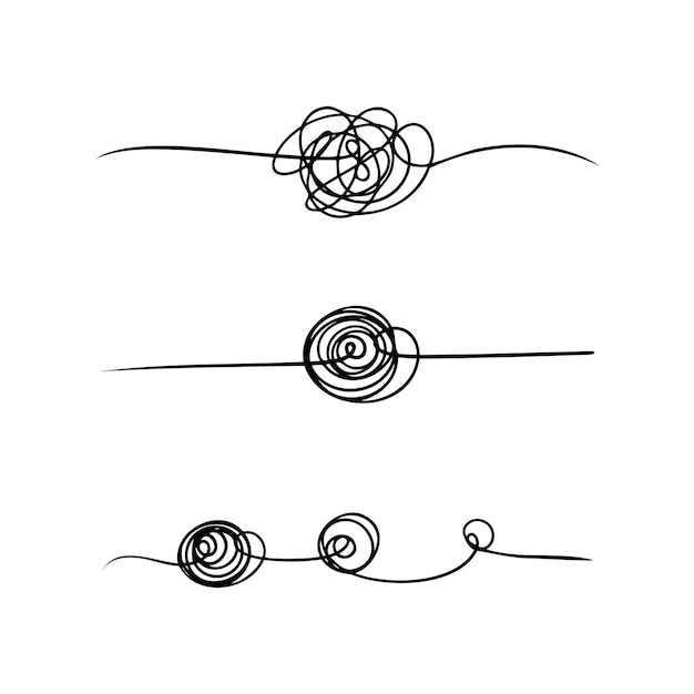 croquis dessiné à la main, enchevêtré, griffonné, abstrait avec des lignes d'art