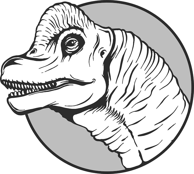 Vecteur croquis d'un dinosaure dans une illustration vectorielle