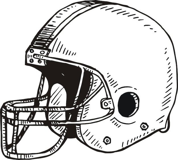 Croquis De L'équipe De Football De Casque