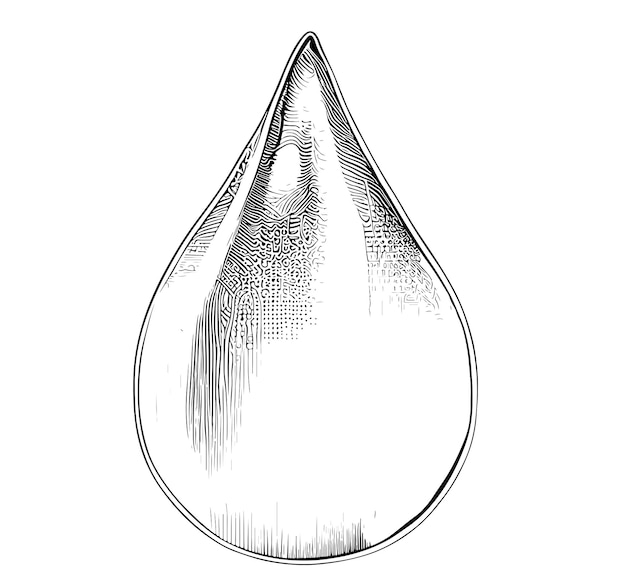 Vecteur croquis de goutte d'eau illustration vectorielle dessinée à la main