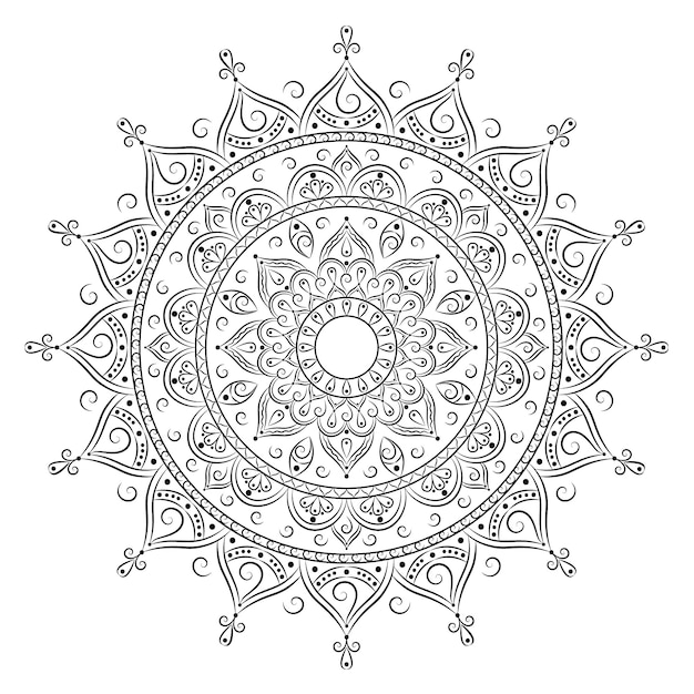 Croquis De Mandala Islamique à Colorier