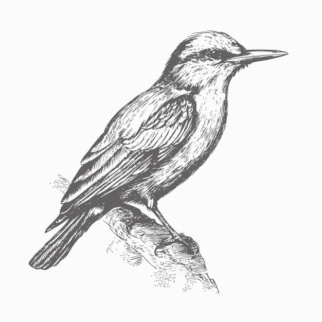 Vecteur croquis d'oiseaux croquis d'oiseau dessiné à la main