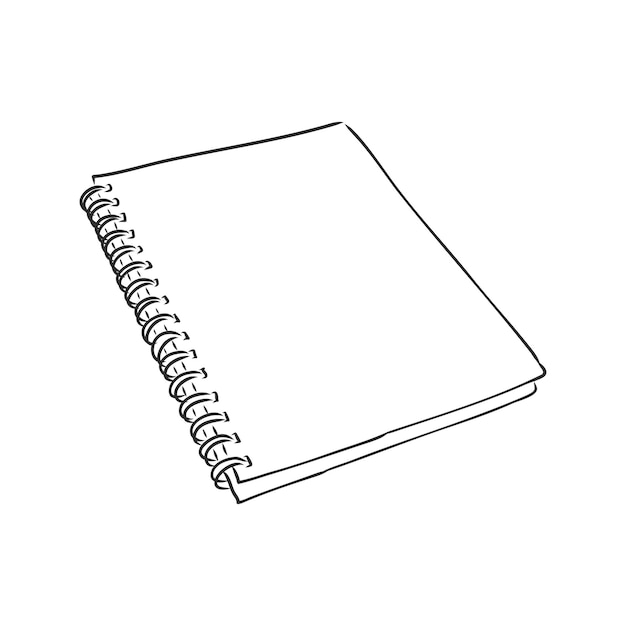 Vecteur croquis d'ordinateur portable illustration vectorielle avec feuille d'ordinateur portable dessinés à la main