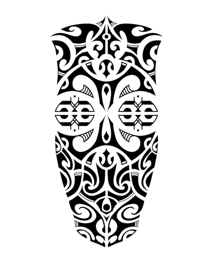 Vecteur croquis de tatouage style maori pour la jambe ou l'épaule