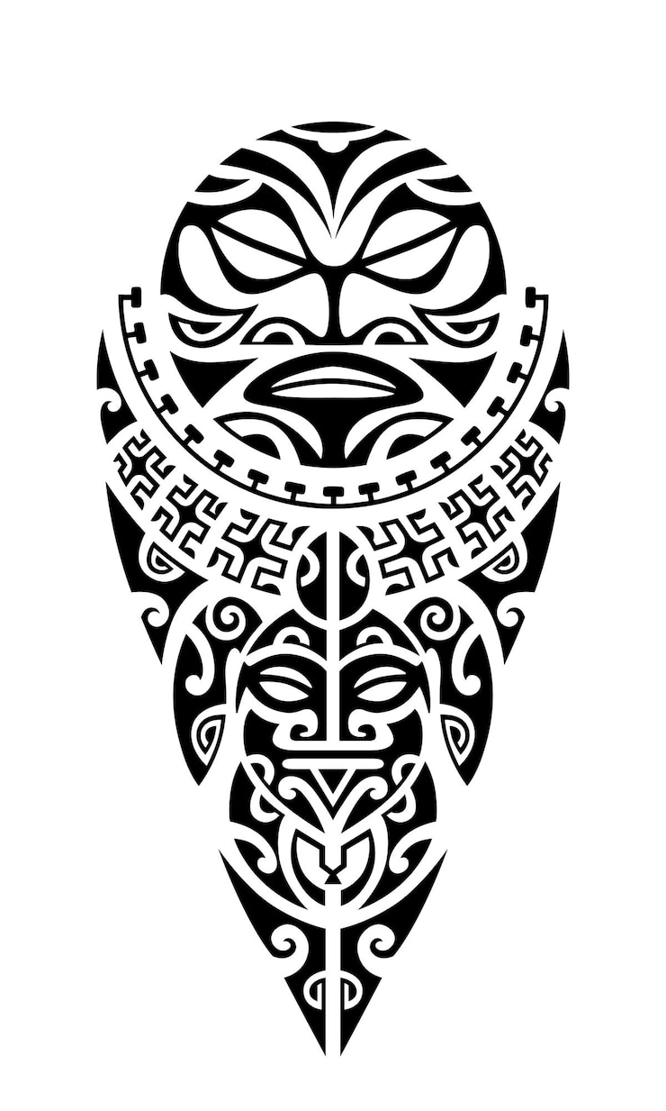 Vecteur croquis de tatouage style maori pour la jambe ou l'épaule
