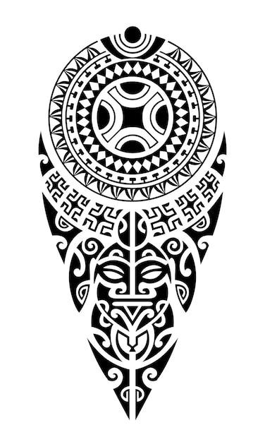 Vecteur croquis de tatouage style maori pour la jambe ou l'épaule