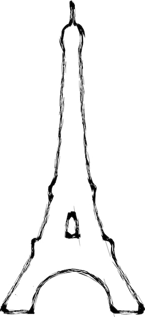 Un Croquis De La Tour Eiffel