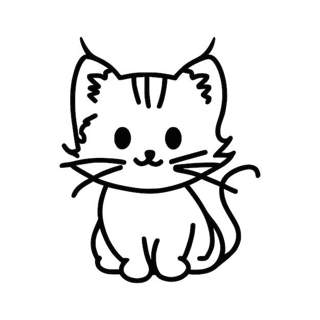 Croquis de vecteur de chat