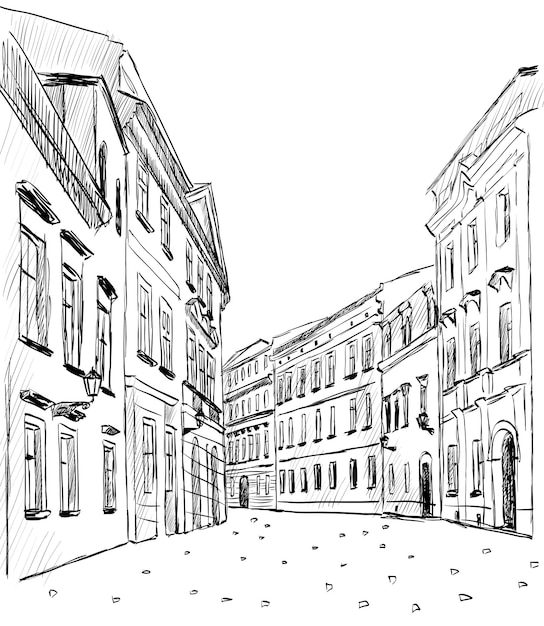 Vecteur croquis de la ville