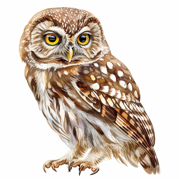 Vecteur un croquis vintage de hibou