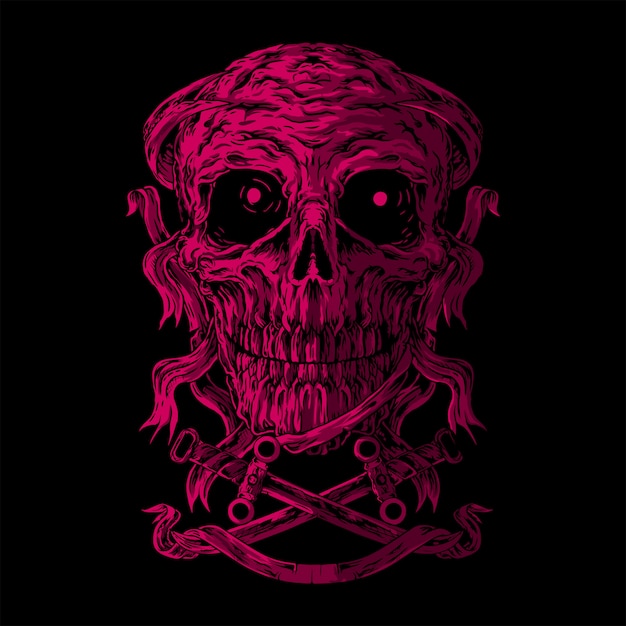 Crossbones, Ilustration Skull Light