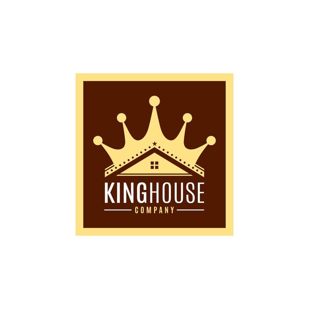 Crown And House For Real Estate Business Logo Ou Inspiration De Conception D'étiquette