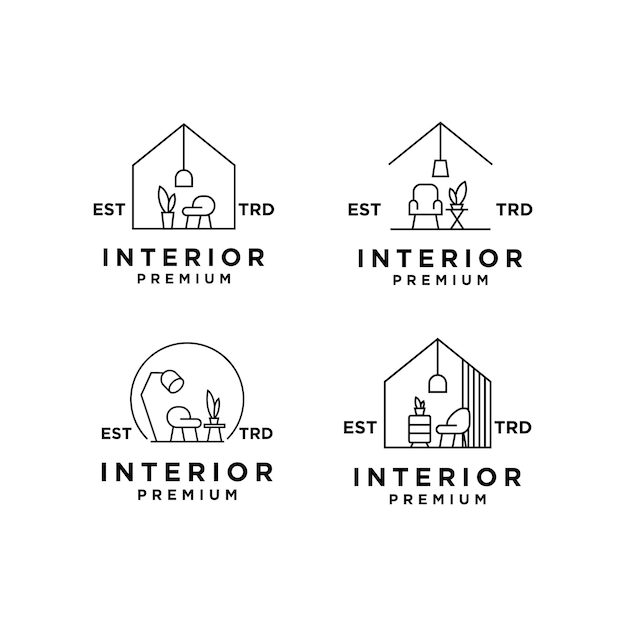 Vecteur crown home king set illustration de conception d'icône de logo