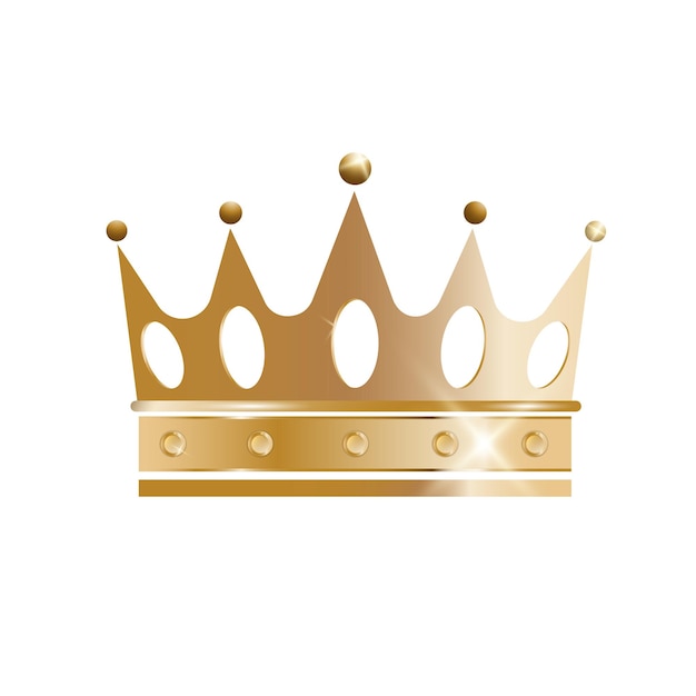 Crown d'or modèle premium illustration de luxe vectorielle isolée sur fond blanc