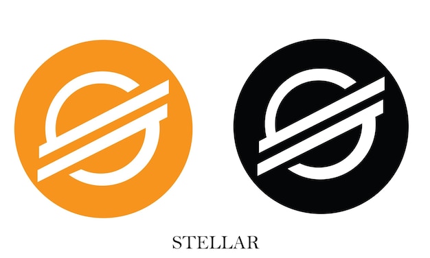 Vecteur crypto-monnaie stellaire (xlm). icône de vecteur stellaire or sur fond blanc.