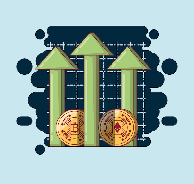 Vecteur crypto-monnaie