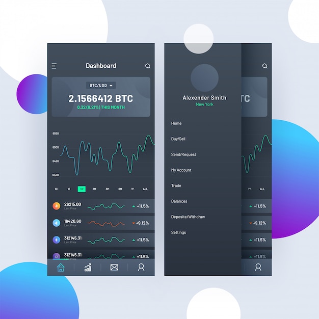 Cryptocurrencies trading Mobile App.