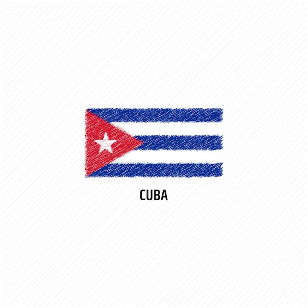 Vecteur cuba drapeau modèle illustration vectorielle plane