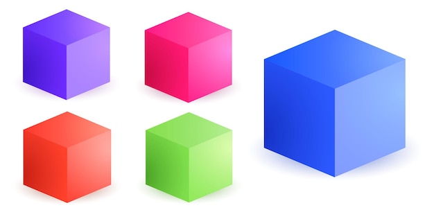 Cube 3D maquette modèle isolé haut vue de face avec ombre Illustration vectorielle eps10 isolé carton blanc ouvert ou modèle de paquet de boîte de conteneur de papier sur fond blanc transparent