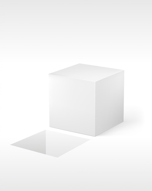 Vecteur cube sur blanc