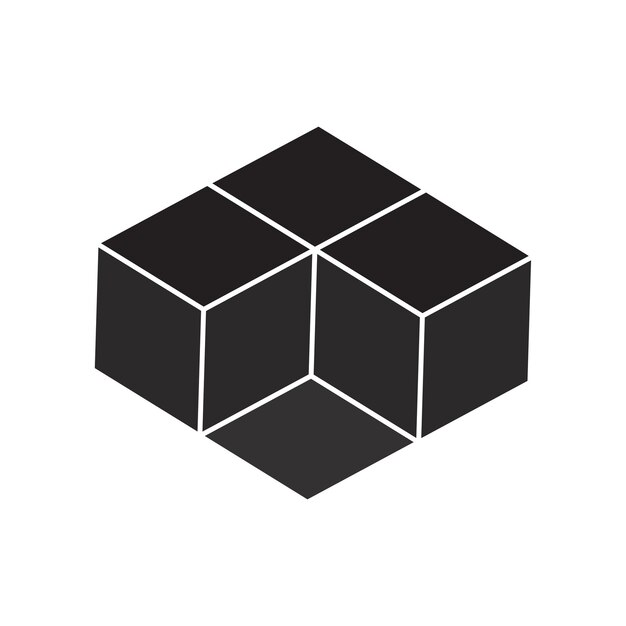 Vecteur cube collage polygonal modèle de cadre photo conception d'illustration vectorielle