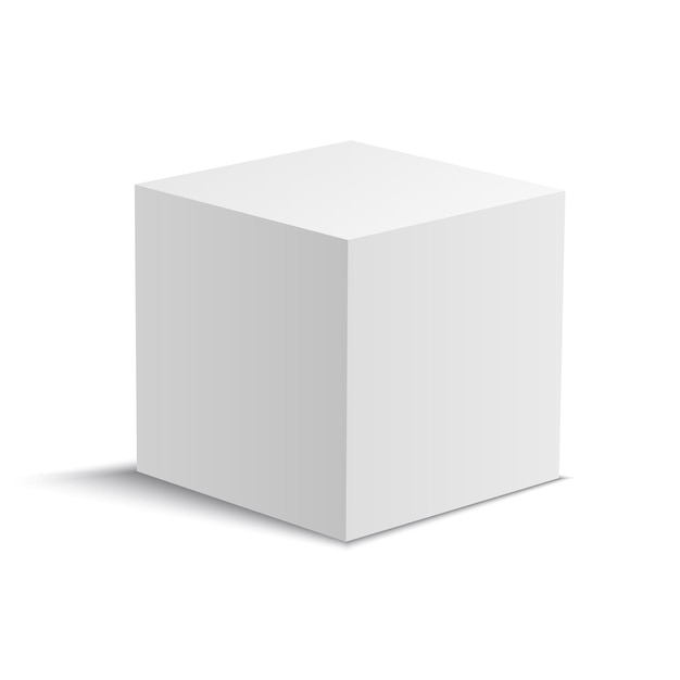 Cube de vecteur blanc Stock illustration vectorielle sans arrière-plan