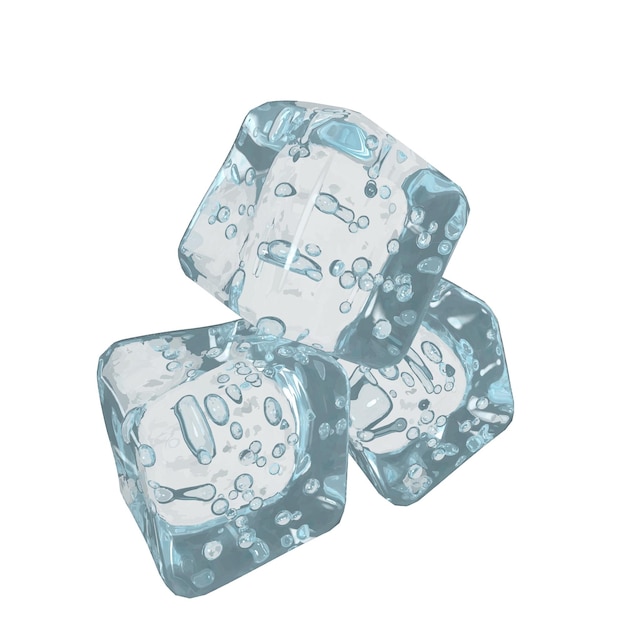 Cubes 3d en glace