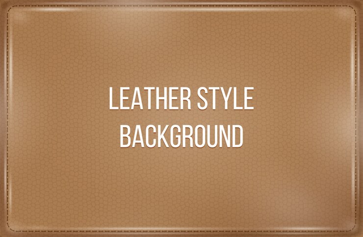 Vecteur cuir style avec fond marron
