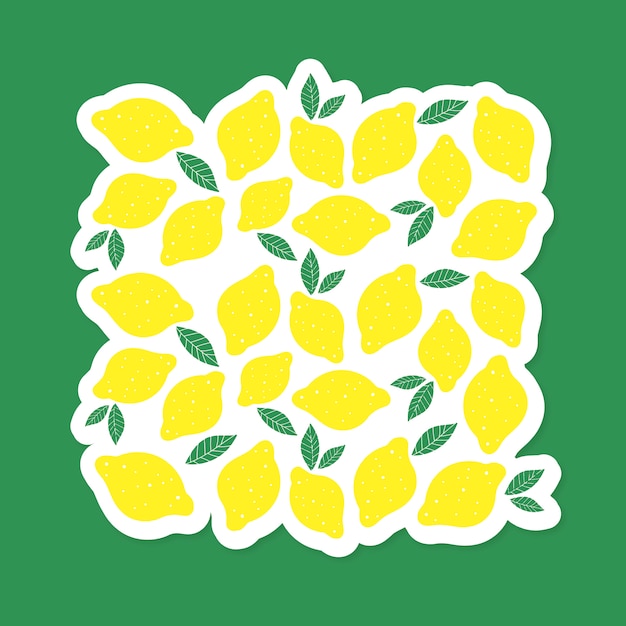 Cuisine De Citron Style Vector Illustration Minimalisme Jaune