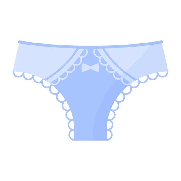 Vecteur culotte de lingerie rétro élégante bleue pour femme. concept de mode. illustration isolée de dessin animé de vecteur.