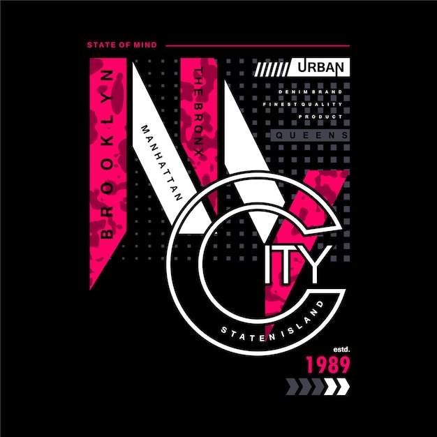 culture supérieure de la ville de new york, t-shirt vecteur typographie symbole graphique