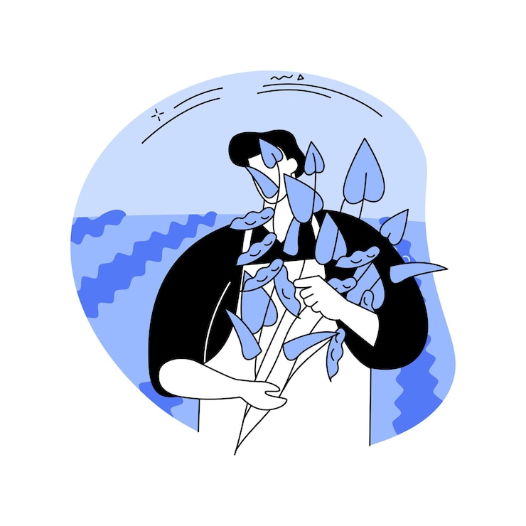 Vecteur cultures de soja isolées illustrations vectorielles de dessin animé