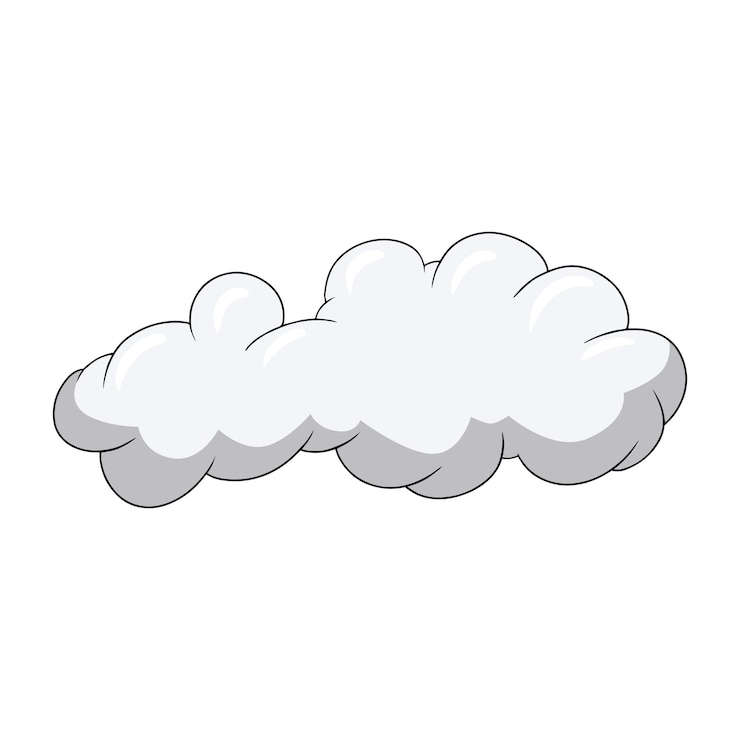 Vecteur cumulus léger léger en vecteur de dessin animé