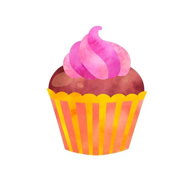 Cupcake aquarelle