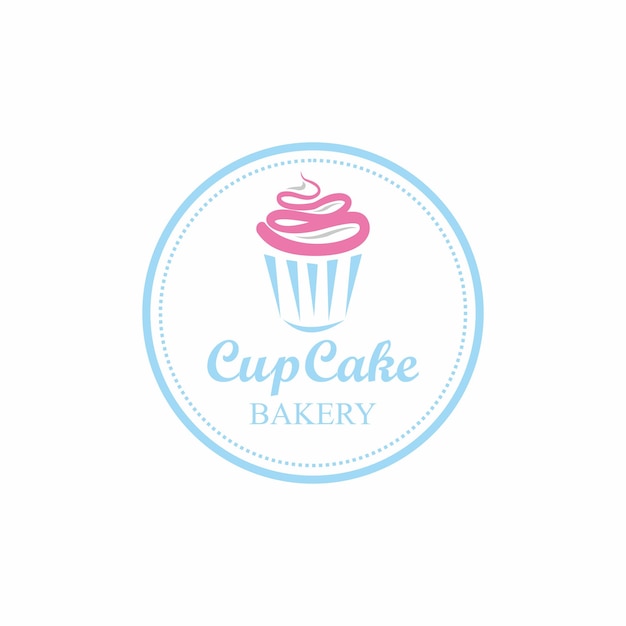 Cupcake logo gâteau logo vecteur