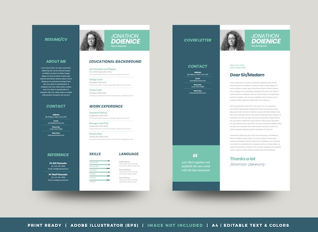 Curriculum Vitae Cv Cv Template Design Ou Détails Personnels Pour La Demande D'emploi