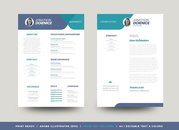 Curriculum Vitae Cv Cv Template Design Ou Détails Personnels Pour La Demande D'emploi