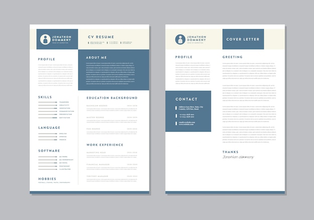 Curriculum Vitae Cv Design De Modèle De Cv | Détails Personnels Pour La Demande D'emploi