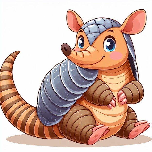 Vecteur cute armadillo vector illustration de dessin animé