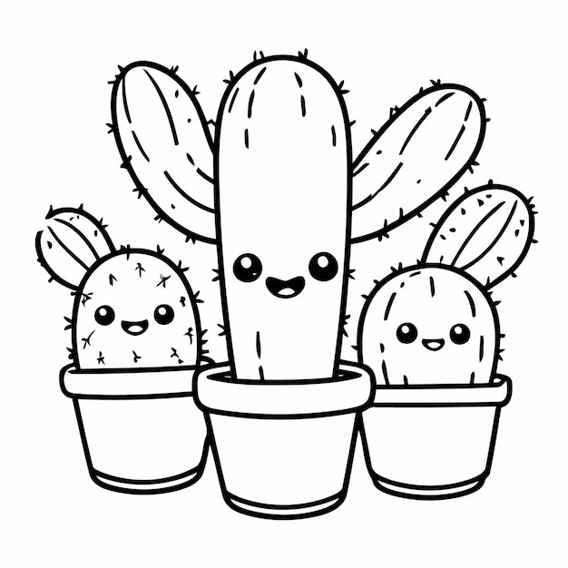 Vecteur cute illustration vectorielle griffon de cactus pour les enfants feuille de travail