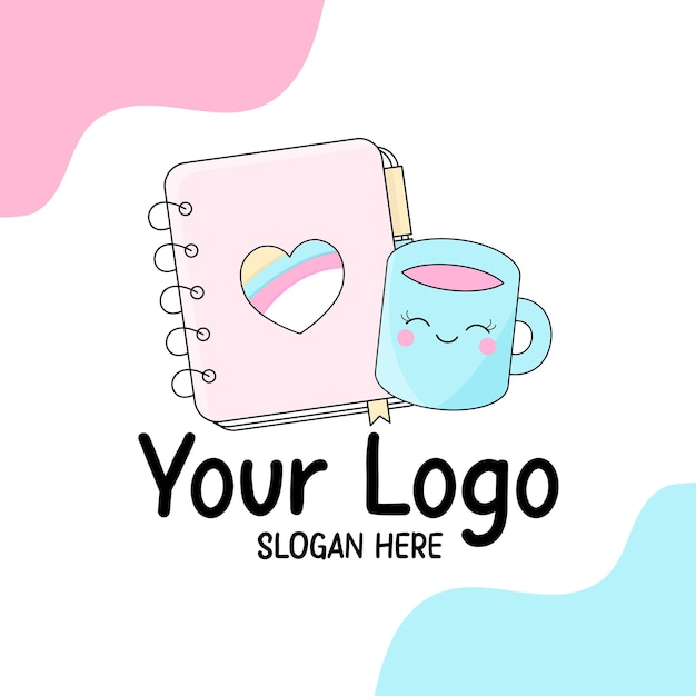 Cute planificateur et le vecteur de logo de la coupe