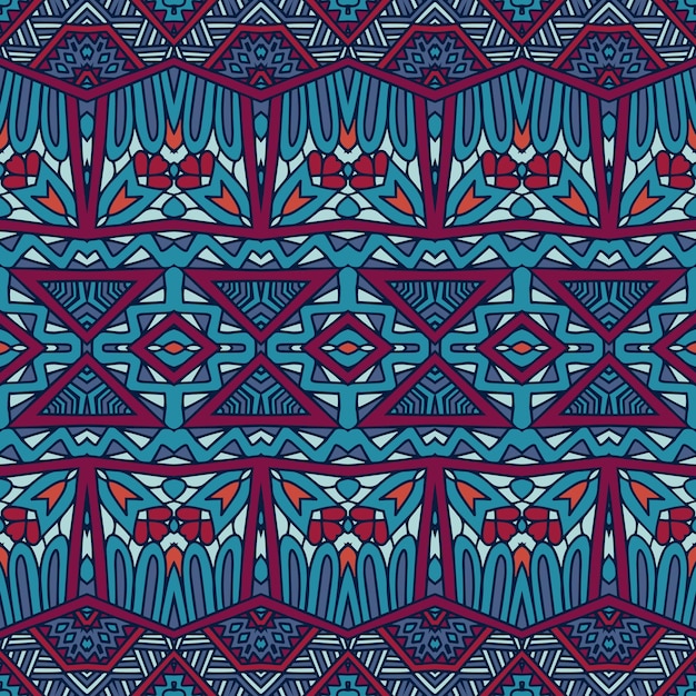 Cute vintage abstrait géométrique ethnique sans couture motif mosaïque ornemental