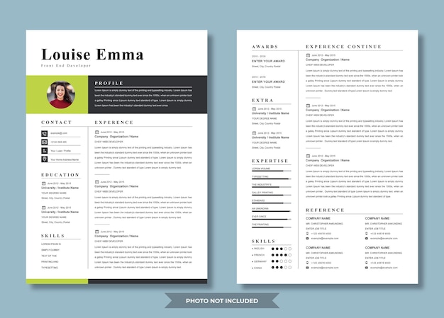 CV complet en couleur