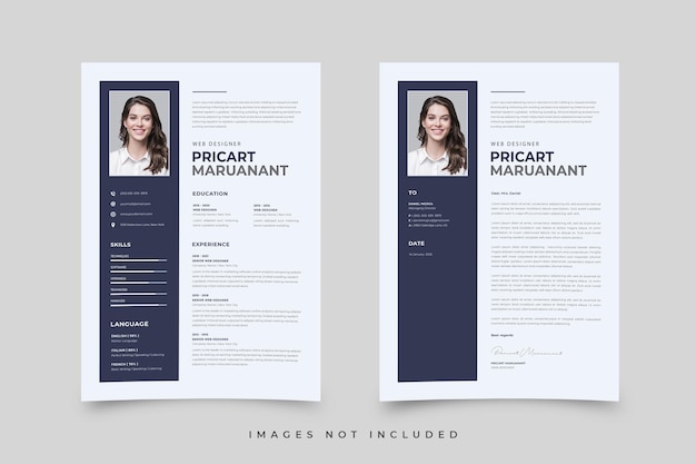 Vecteur cv curriculum vitae