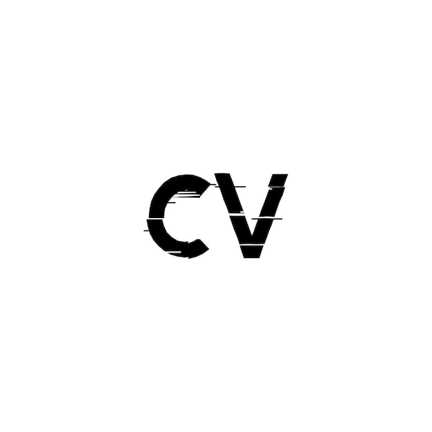 CV monogramme logo design lettre texte nom symbole monochrome logotype alphabet caractère logo simple