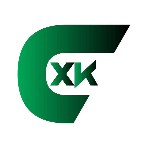 CXK abstract créatif lettre initiale monogramme symbole d'entreprise moderne icône vectoriel conception de logo